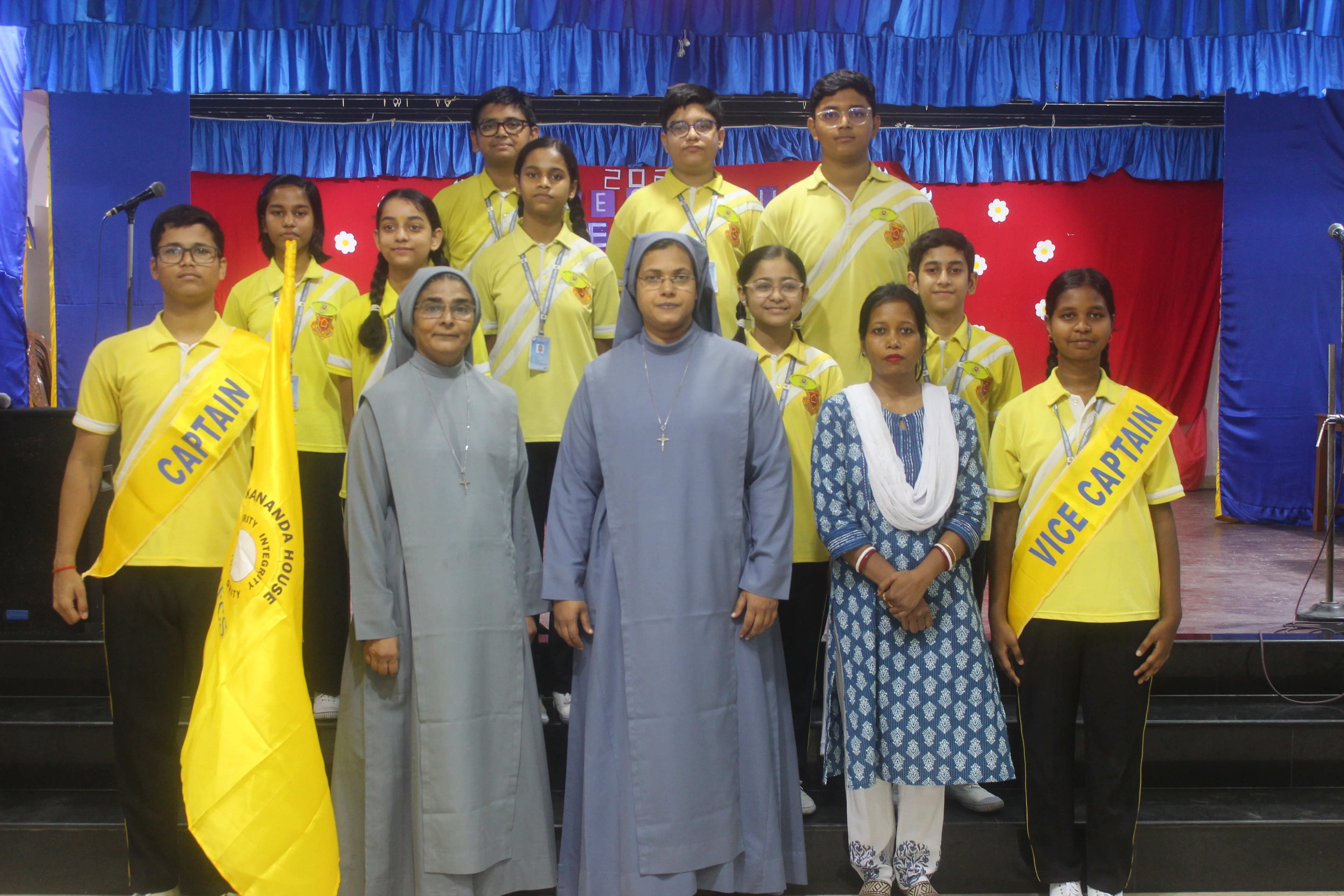 Student Council members receiving badges during Investiture Ceremony Liluah